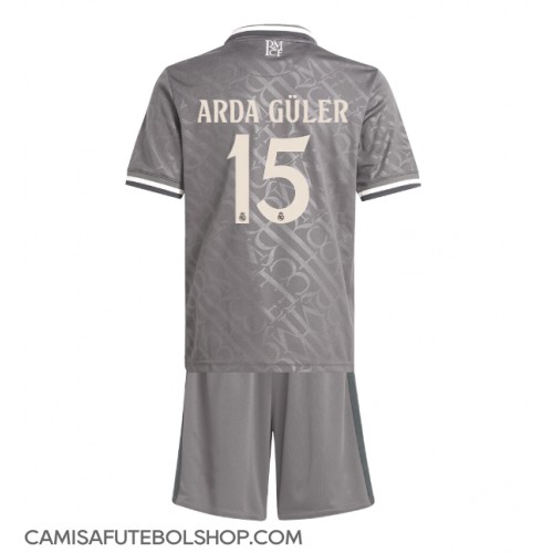 Camisa de time de futebol Real Madrid Arda Guler #15 Replicas 3º Equipamento Infantil 2024-25 Manga Curta (+ Calças curtas)